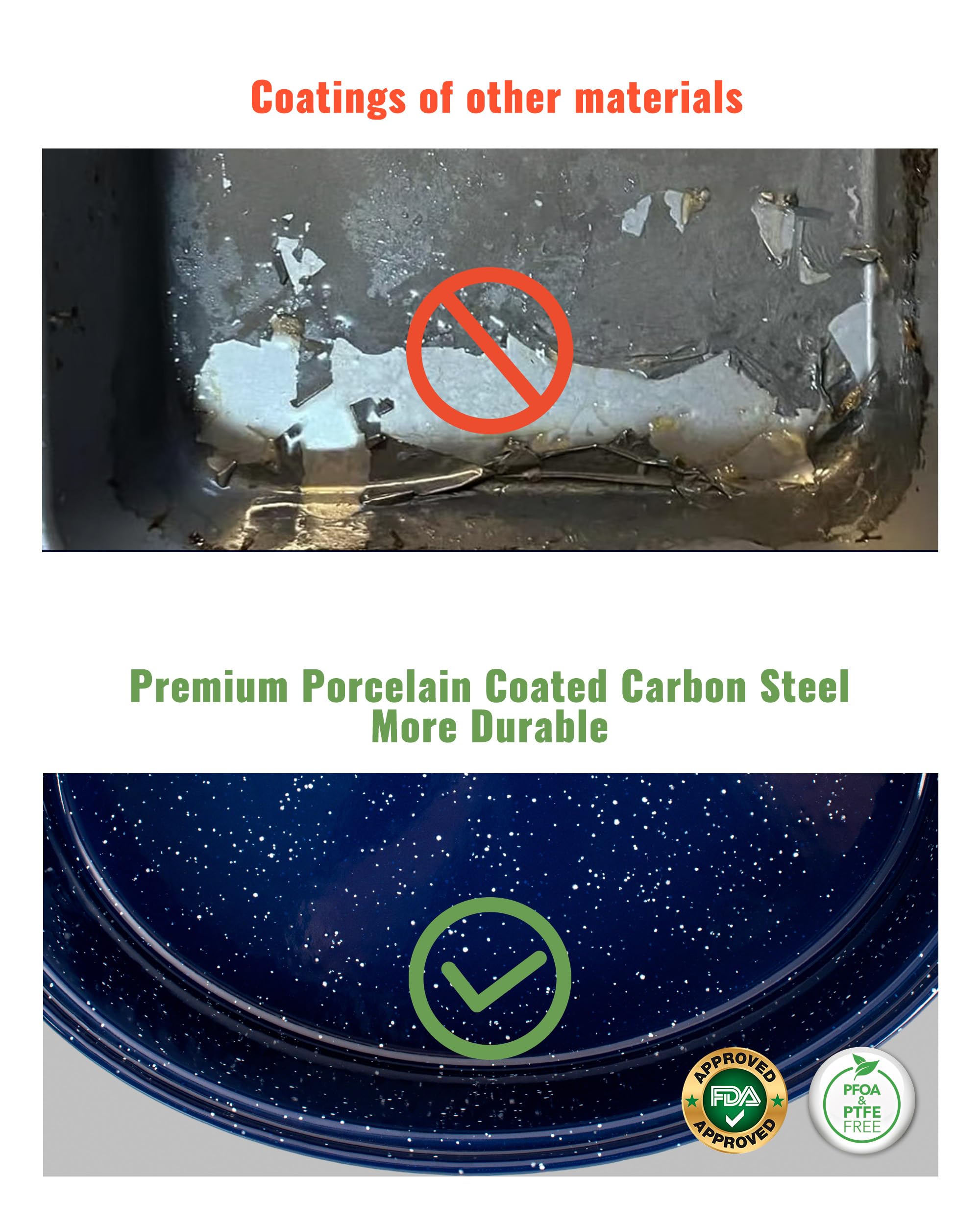 MCCSI durable enamel finish resists stains over time