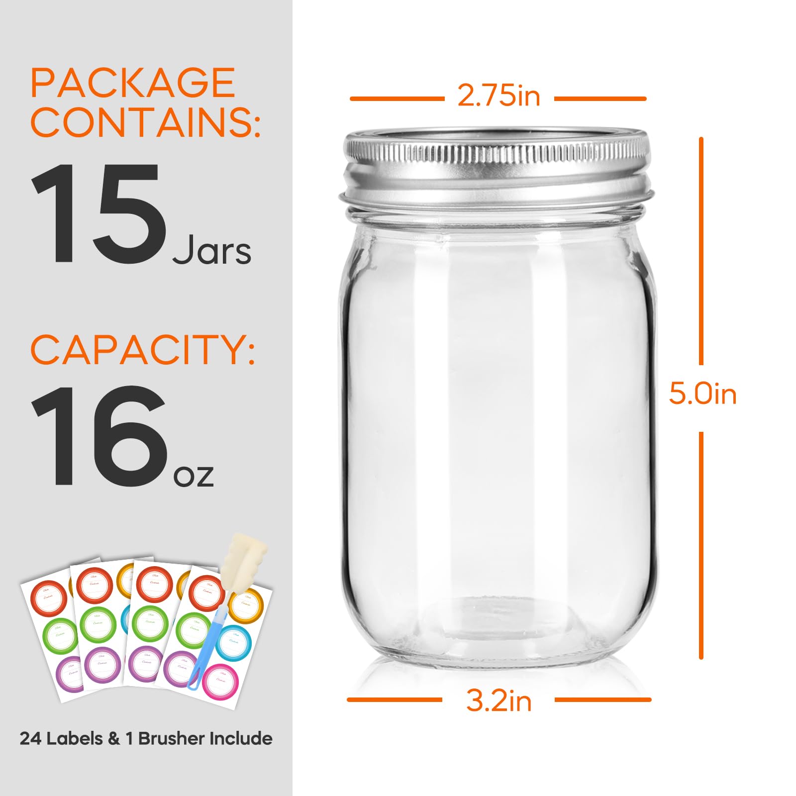 McUpper 24 decorative labels included for quick organization and gifting
