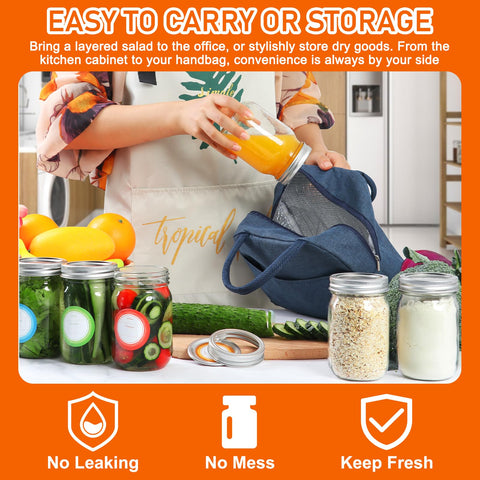 McUpper airtight lids and bands provide a secure seal for freshness
