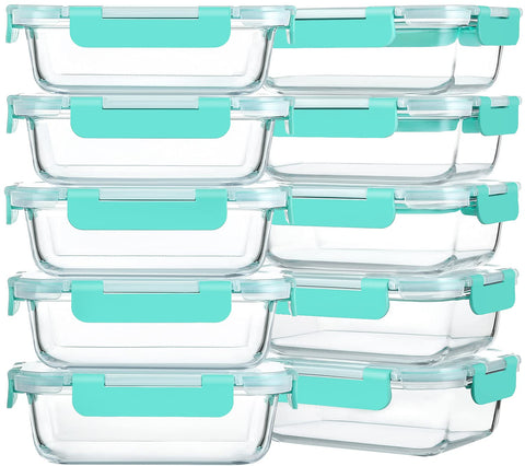 M MCIRCO 22oz glass meal prep container with lid, ideal for reheating in microwave
