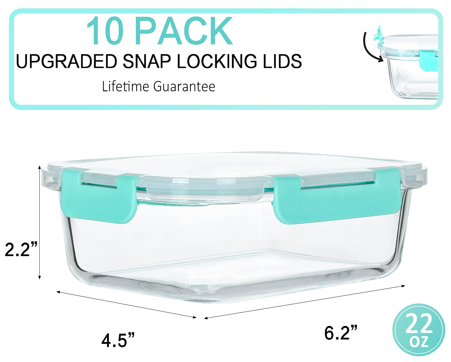 Airtight locking lid with silicone seal for M MCIRCO containers prevents leaks
