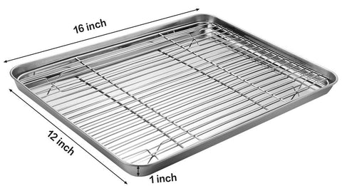 MCIRCO cooling rack 15x11 elevates food for airflow and crisp edges.