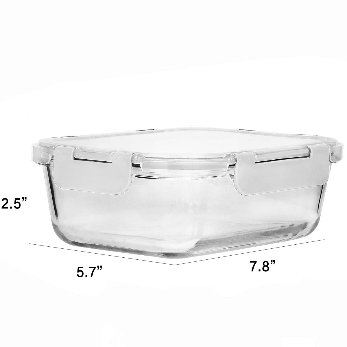 MCIRCO borosilicate glass lunch container, durable and suitable for reheating.