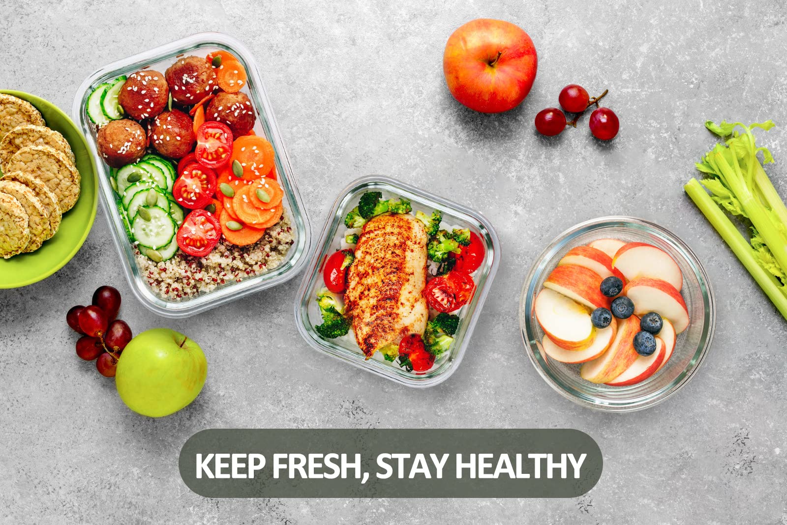 MCIRCO freezer-to-fridge glass storage preserves freshness
