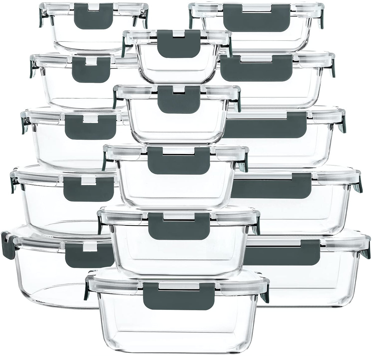 MCIRCO glass storage 50-oz container on kitchen counter for meal prep and leftovers.