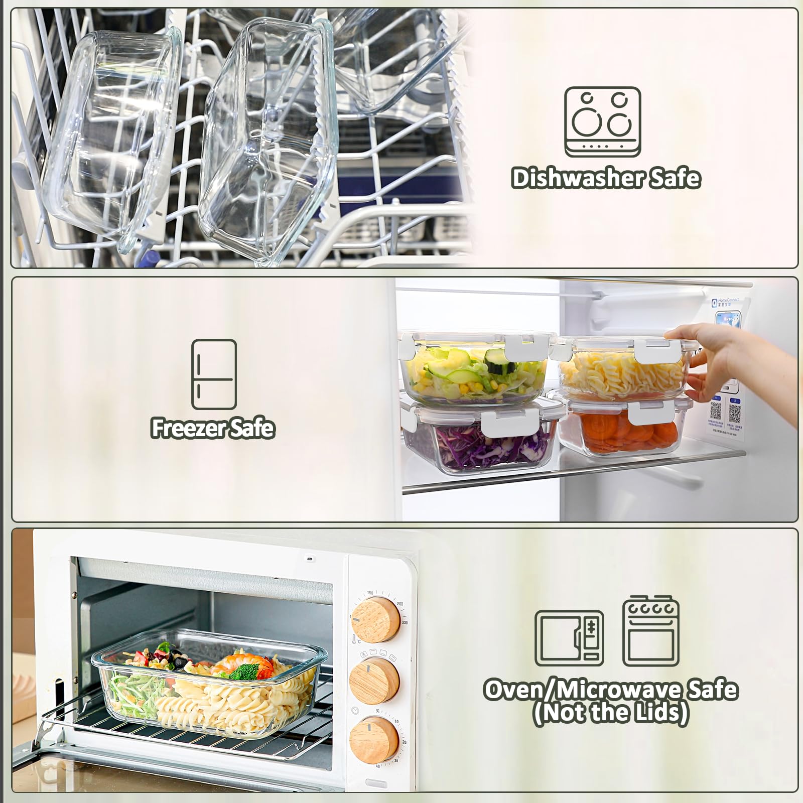 MCIRCO microwave and oven-safe container for easy reheating.