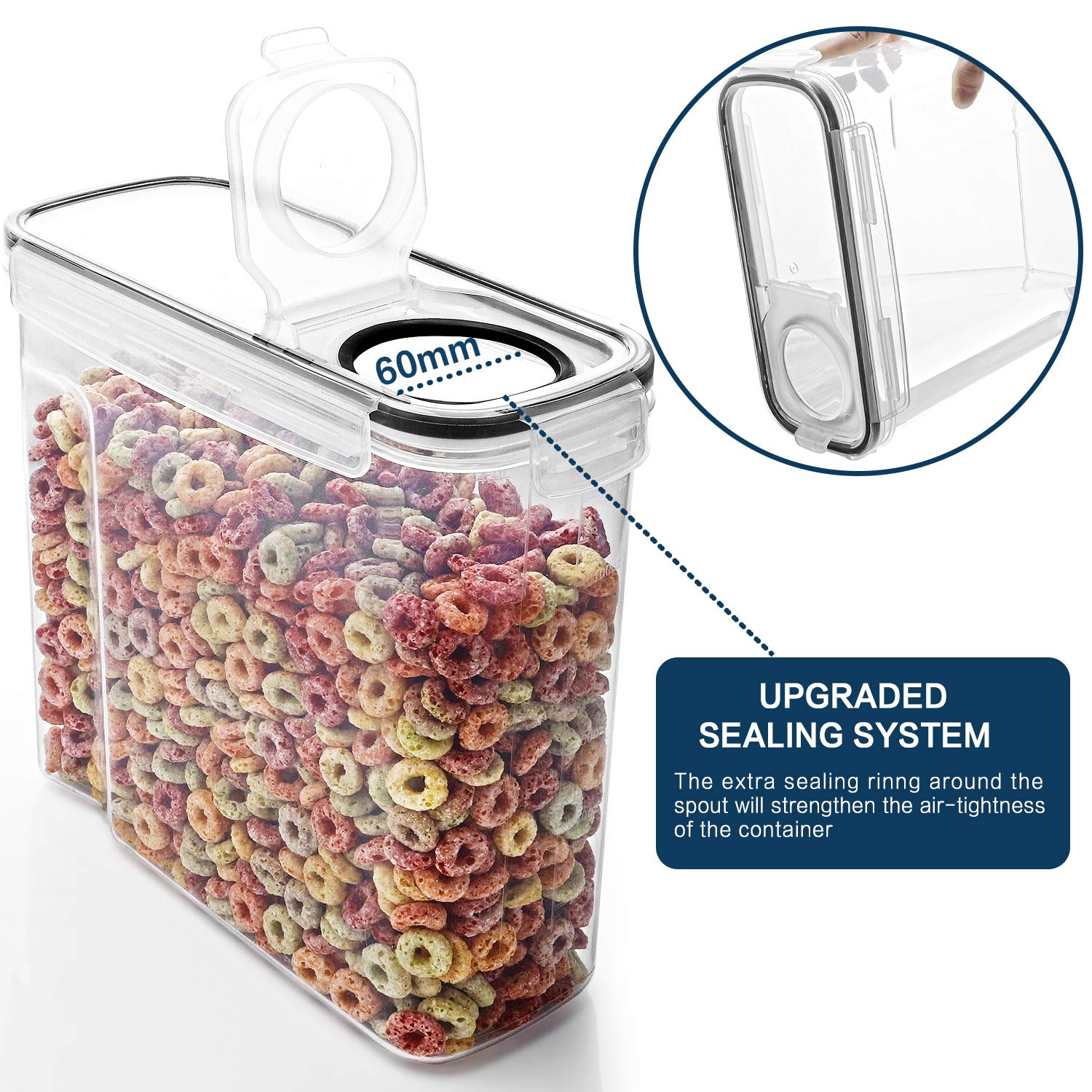 MCIRCO pour flap lid enabling easy pouring without opening.