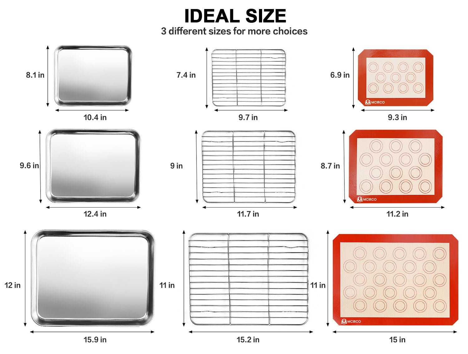 MCIRCO cooling rack with tight grid design to elevate food and catch drips