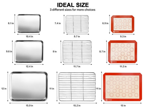 MCIRCO cooling rack with tight grid design to elevate food and catch drips