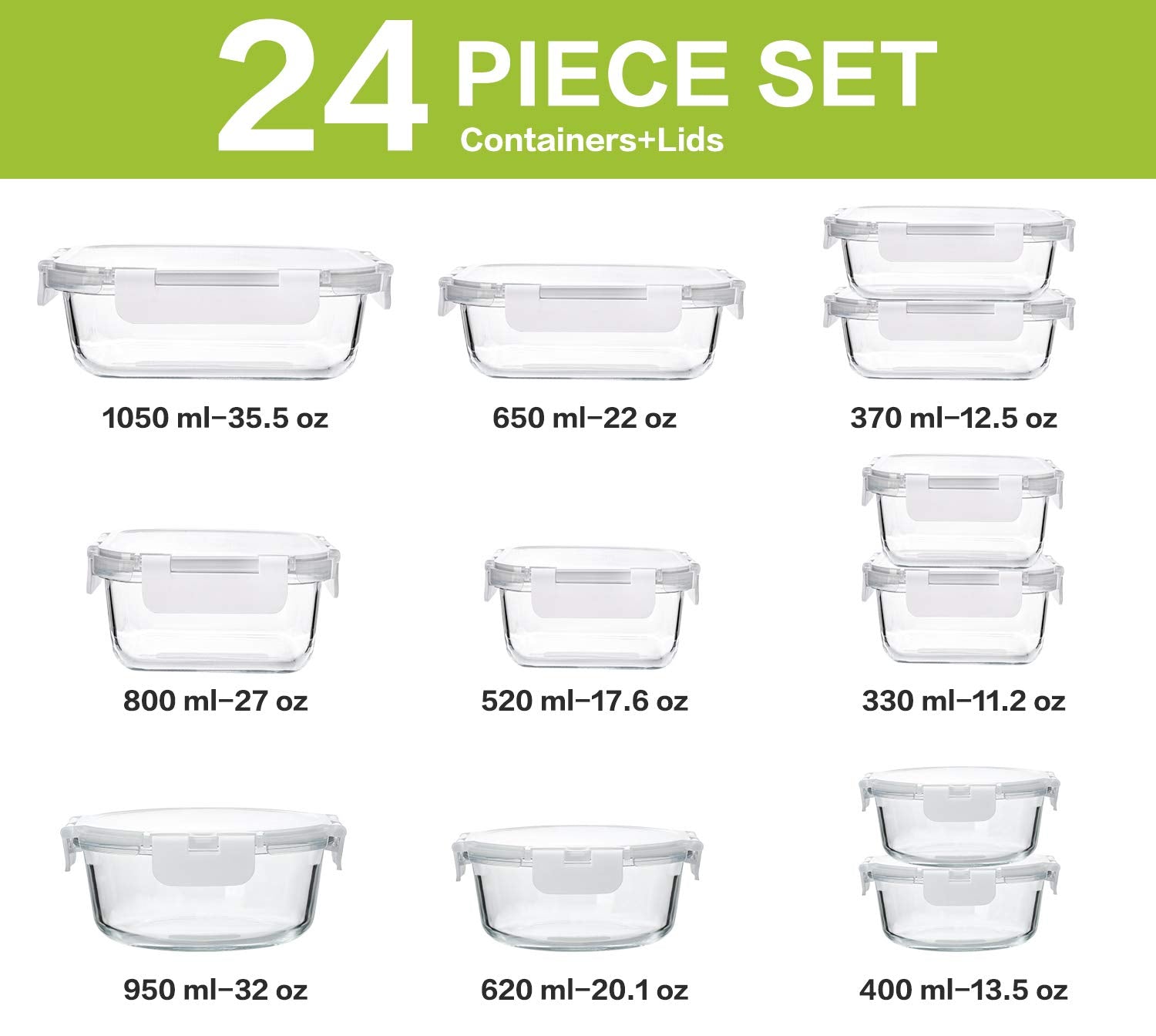MCIRCO clear borosilicate glasses stacked to save space