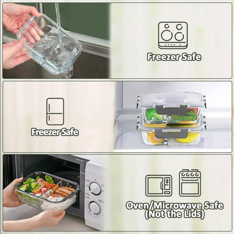 M MCIRCO two-compartment containers support portion control and balanced meals.