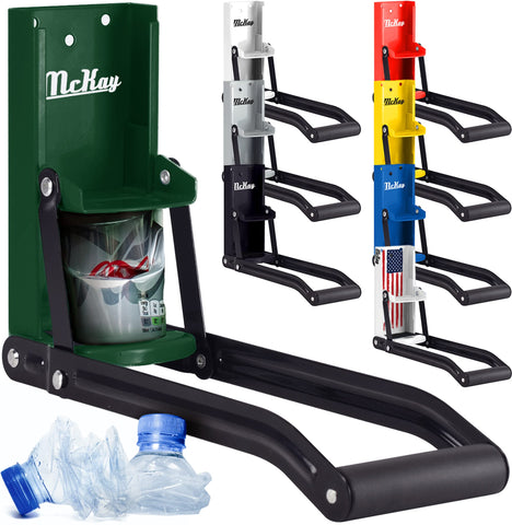McKay can crusher wall-mount front view for easy recycling