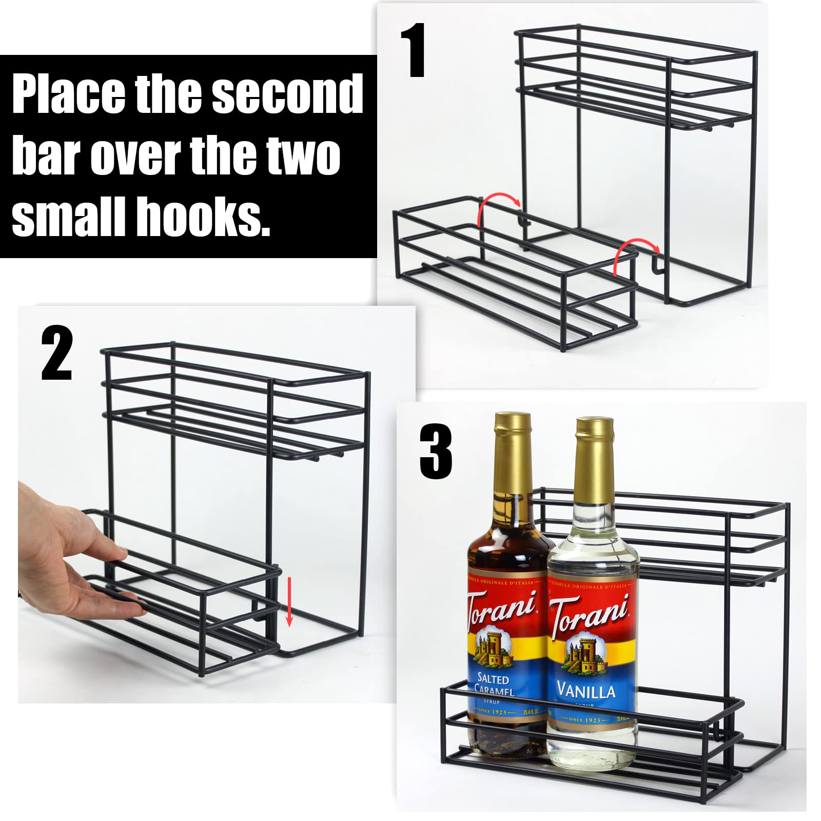 MCSAPIL multi-use kitchen bar storage for syrups and condiments.