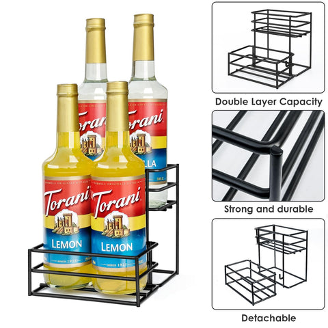 MCSAPIL syrup rack with rust-resistant finish for everyday kitchen use