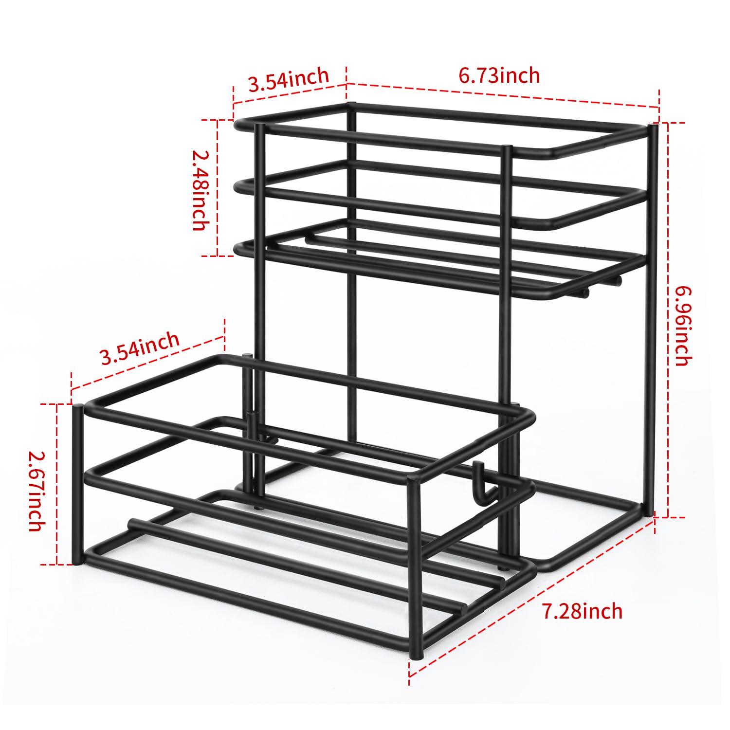 MCSAPIL small wine rack in black iron blends with kitchen decor