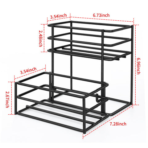 MCSAPIL small wine rack in black iron blends with kitchen decor