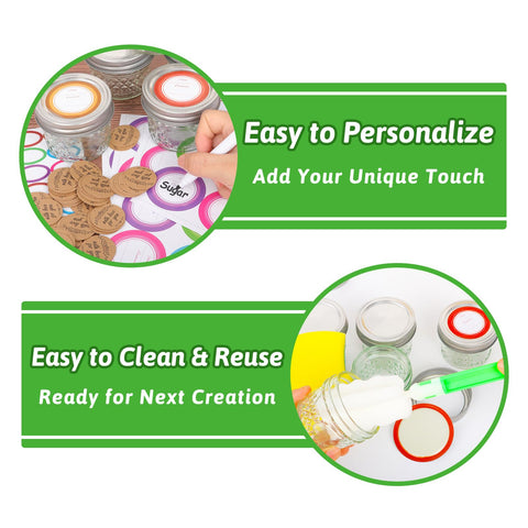 Mcupper 40-pack mason jars with stickers, tags, and twine for gifts