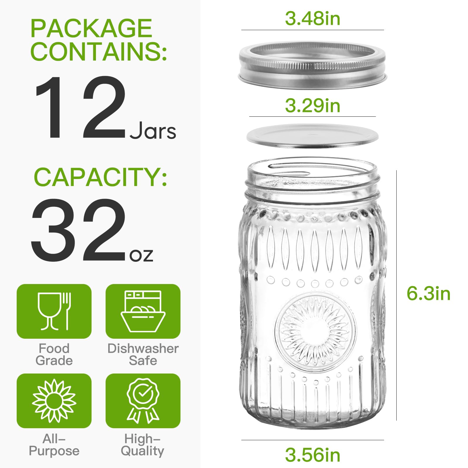 Mcupper wide-mouth jar design enables easy filling and cleaning