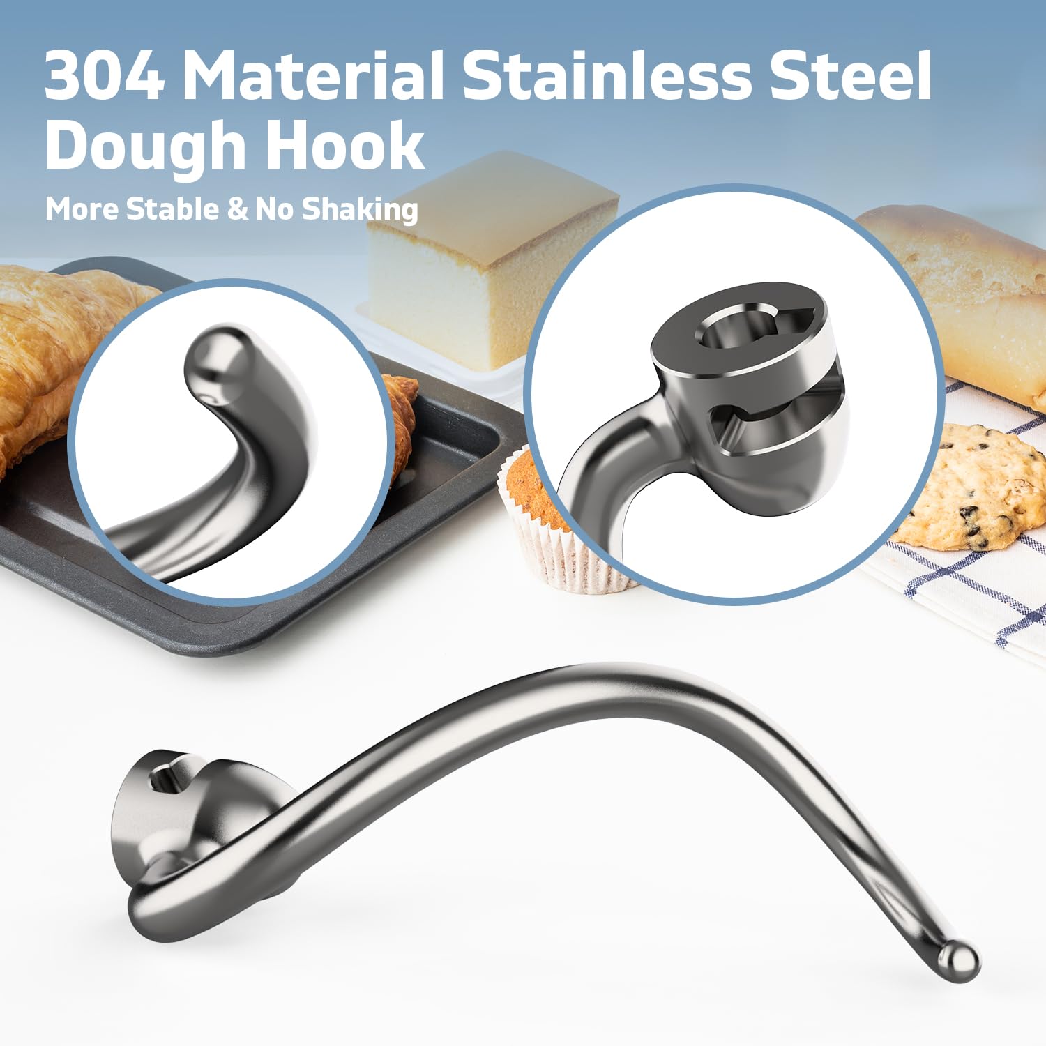 Mdduocd dough hook works with Pro 600 series for bread and pasta dough.