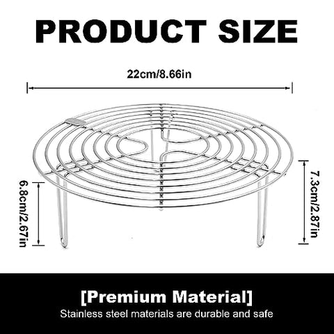 MDEOOSKY stainless steel steamer rack showcases durable construction.