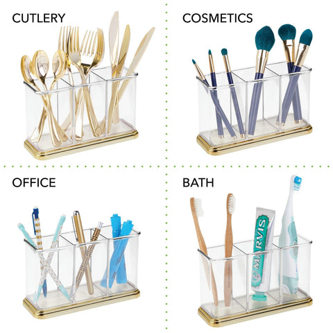 mdesign Hyde gold accent base adds a touch of luxury to dining spaces