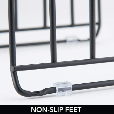 mdesign pot lid and pan rack loaded with pots for quick access