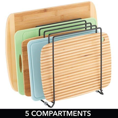 mdesign pot lid and pan rack under-sink setup keeps clutter out of sight