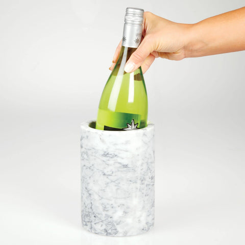 mdesign wine chiller serves as a chic centerpiece for gatherings.