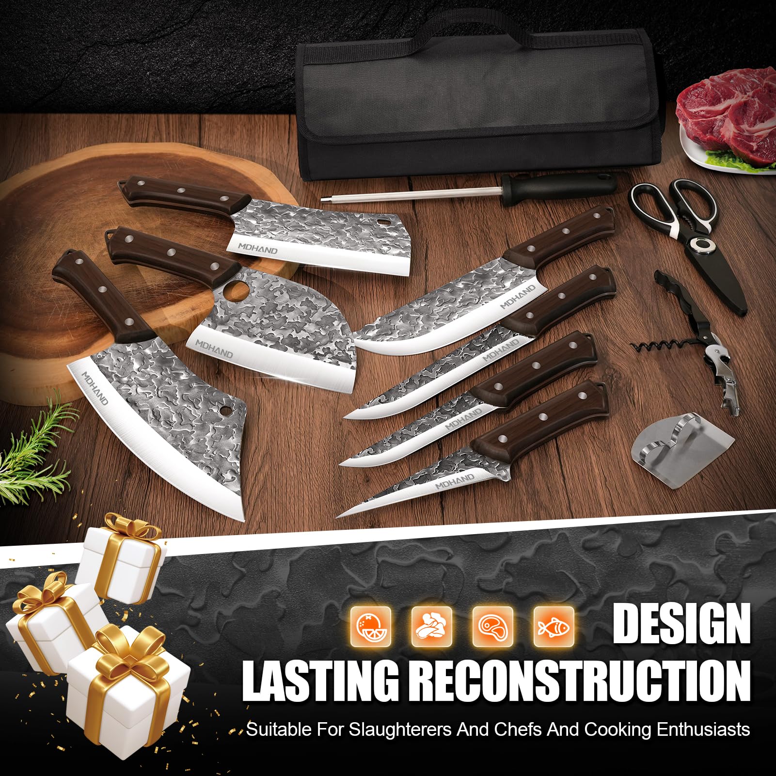 MDHAND sharpening bar and accessories with safety guards included