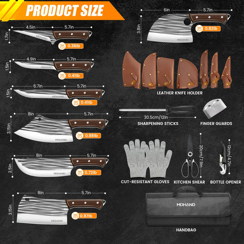 MDHAND boning knife for precise trimming and filleting