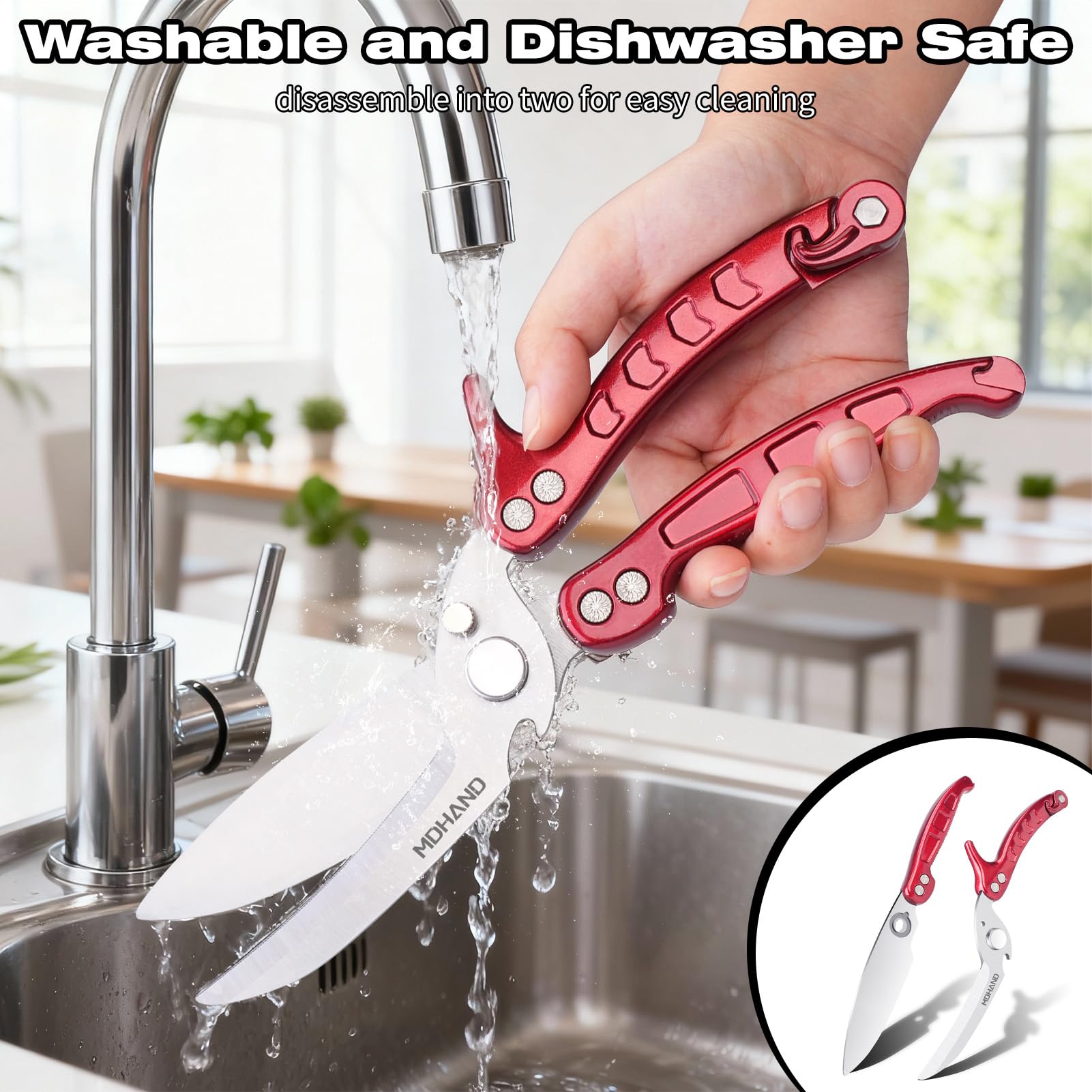 MDHAND Dishwasher-safe design for easy cleaning after meals.
