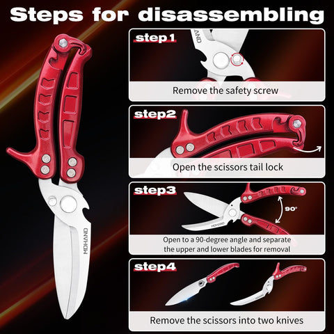 MDHAND Safety lock keeps blades secure during use.