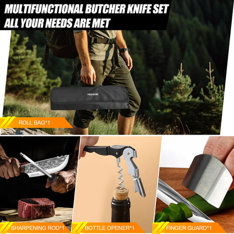 MDHAND meat cleaver in action suggesting robust cutting for tough tasks
