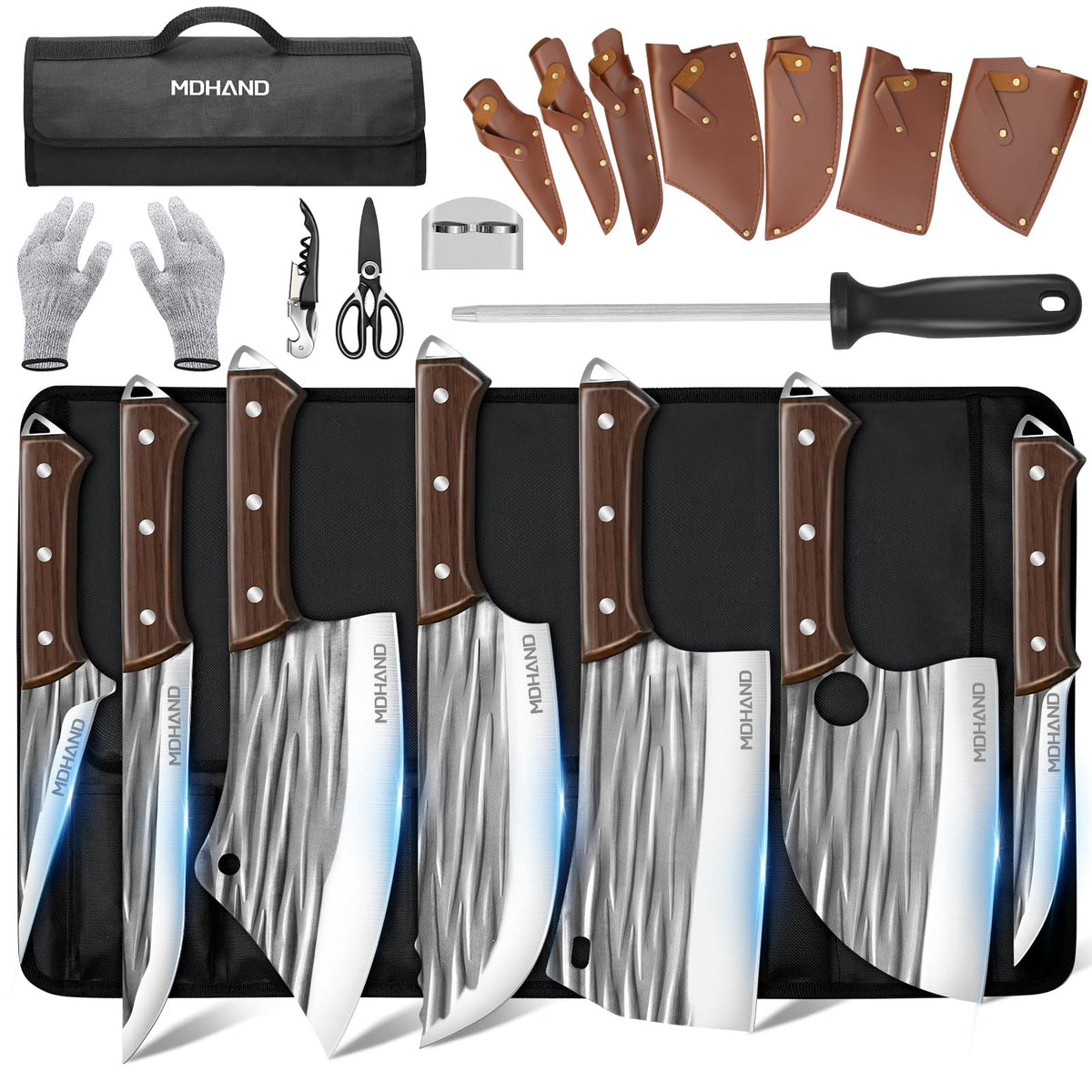 MDHAND Serbian chef knife for precise slicing and versatile prep