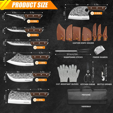MDHAND Viking knife balanced handle for comfortable processing