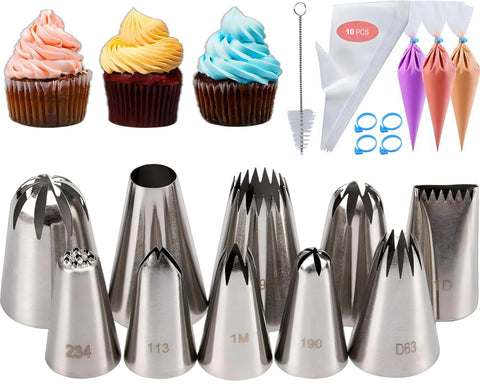 MDLJG 25-piece XL piping tip set packaging for convenient decorating