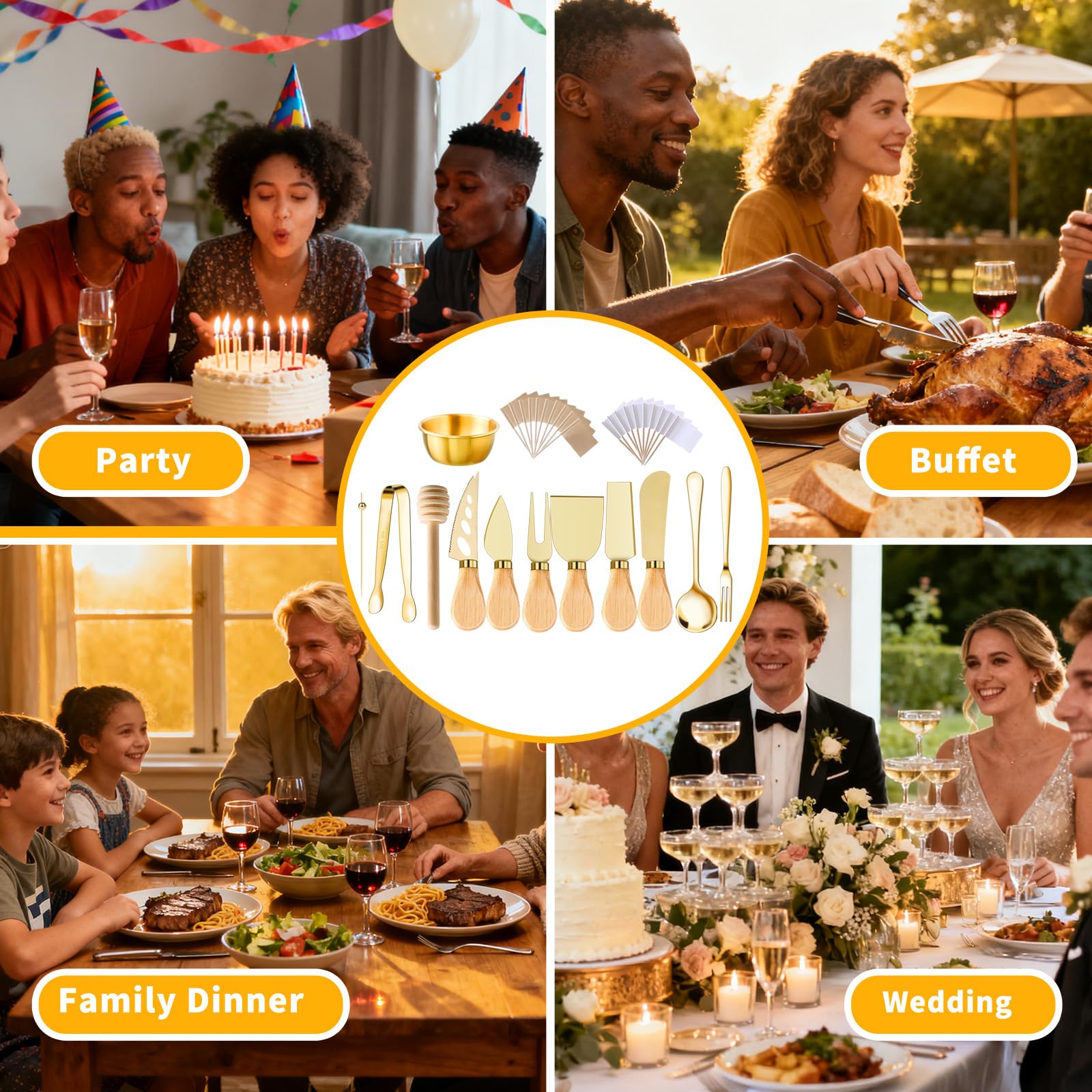 MDSPLPIY toothpick flags and cocktail skewers for labeling and garnishes