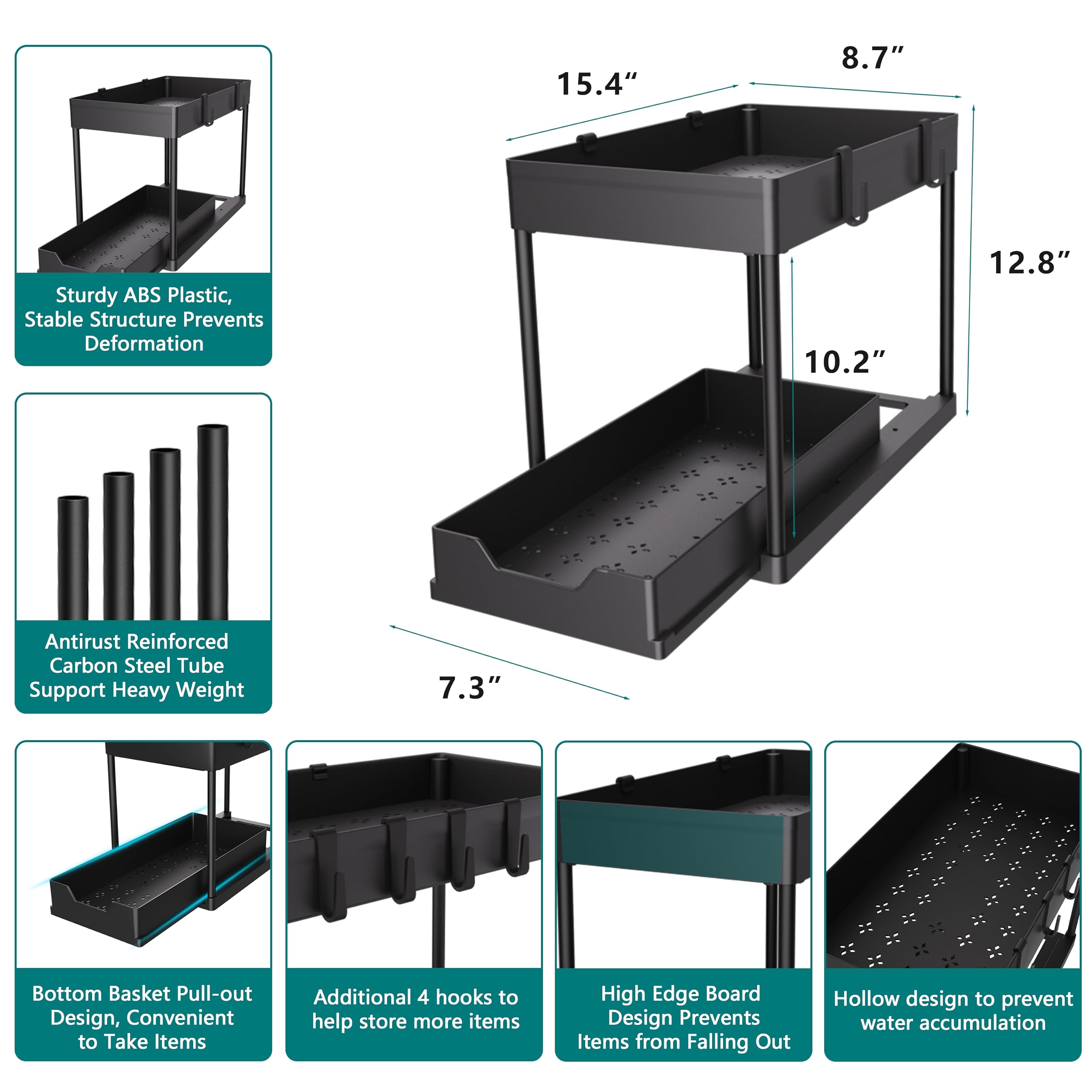 MEAFBIRD sliding bathroom organizer drawer system keeps essentials within reach