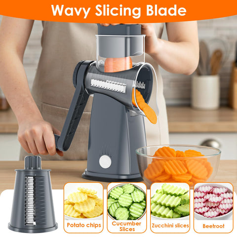 MealHelper large-diameter barrel 3.7 inches enables speedy slicing