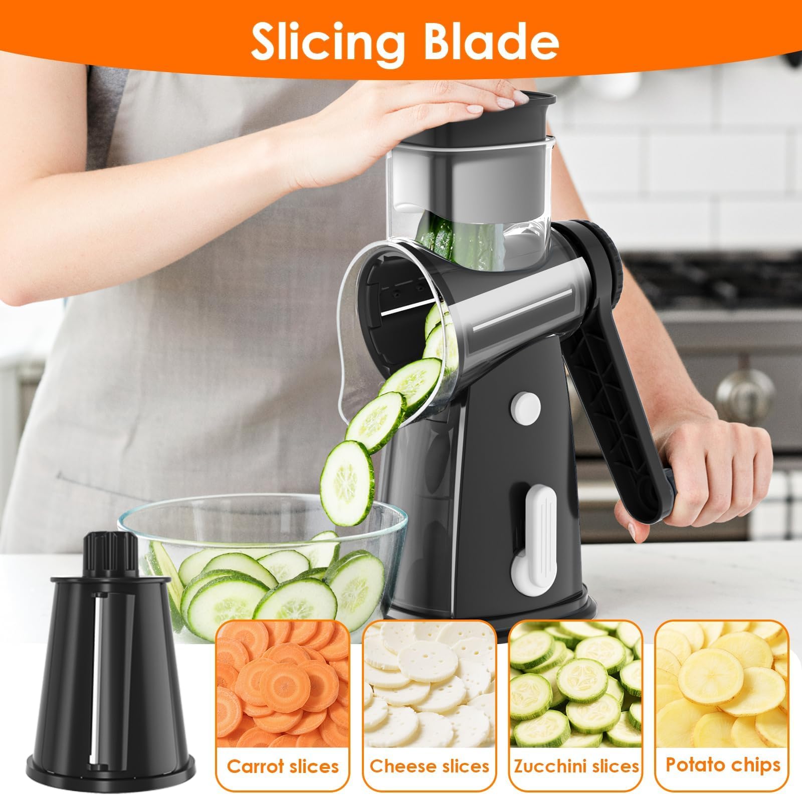 MealHelper one-button drum detachment simplifies cleaning and blade access