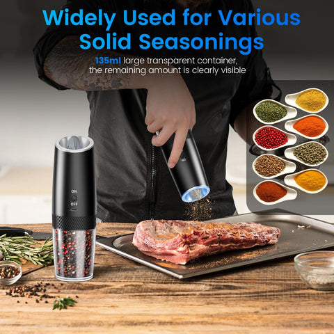 MealHelper one-handed operation supports seasoning while multitasking.