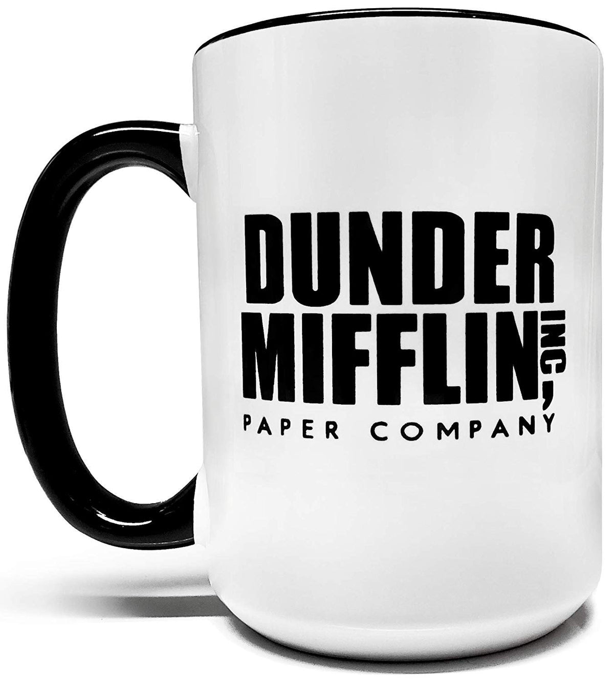 Mean Muggin Dunder Mifflin 15oz mug front view with two sided artwork for daily use