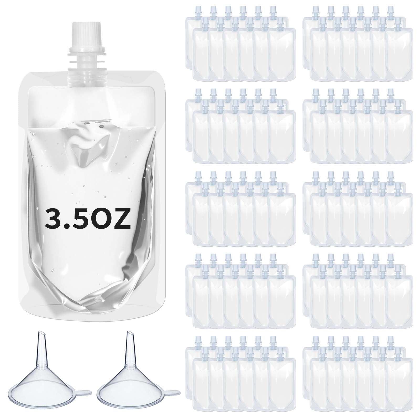 Meanplan 100 Pcs plastic pouches with clear bags for beverages