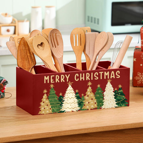 Meanplan utensil holder with removable divider for easy cleaning and tool separation.