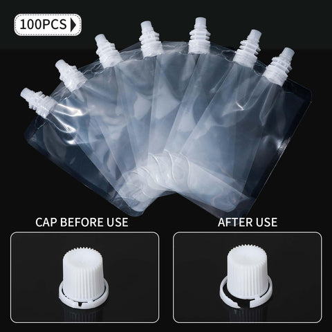 Meanplan clear pouches ideal for beverages, sauces, or crafts