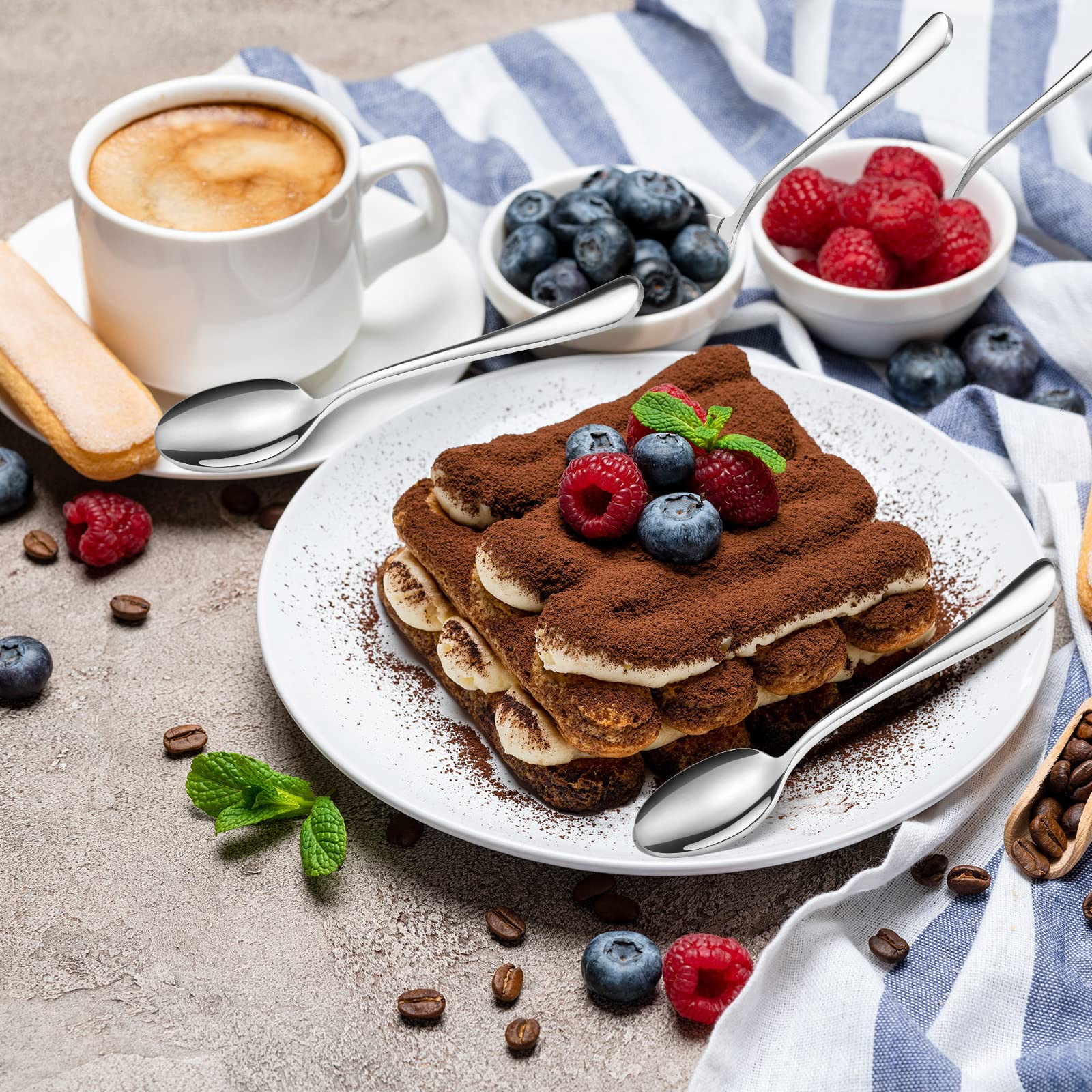 Meanplan demitasse spoons dessert-stir for tasting small desserts.
