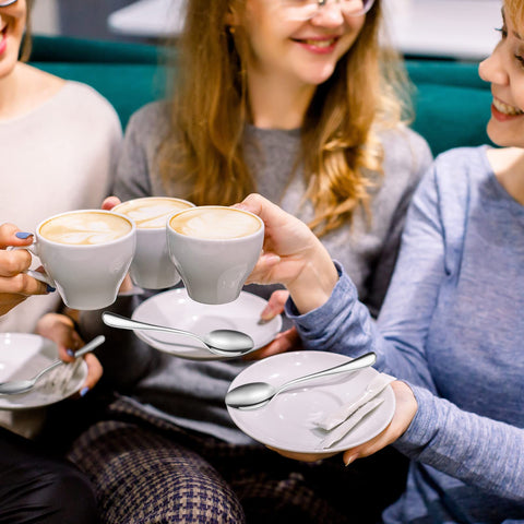 Meanplan demitasse spoons silver ergonomic-handle for comfortable grip.