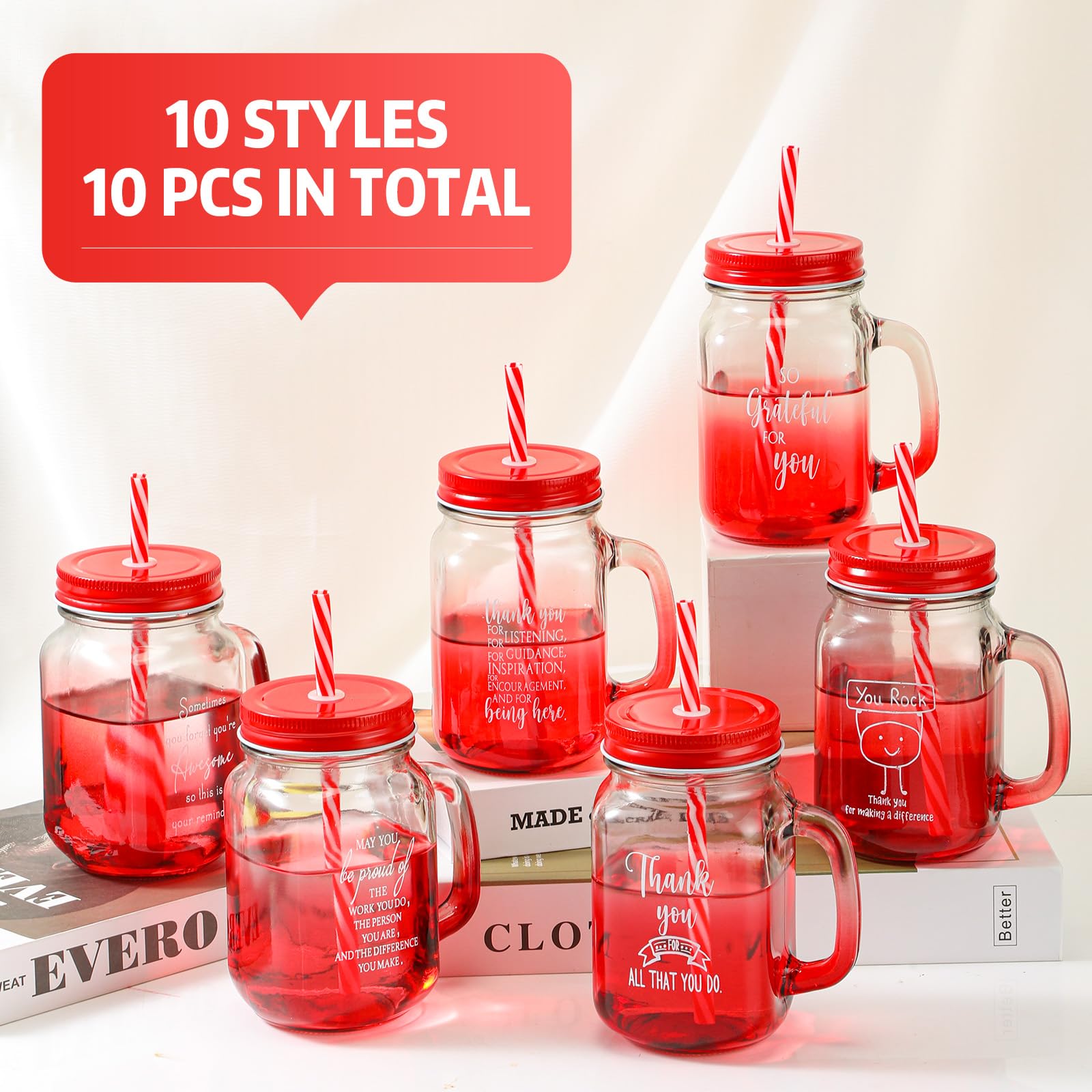Meanplan office gift cups in red boost appreciation at meetings.