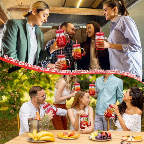 Meanplan reusable red glass cups with lids help reduce single-use waste.