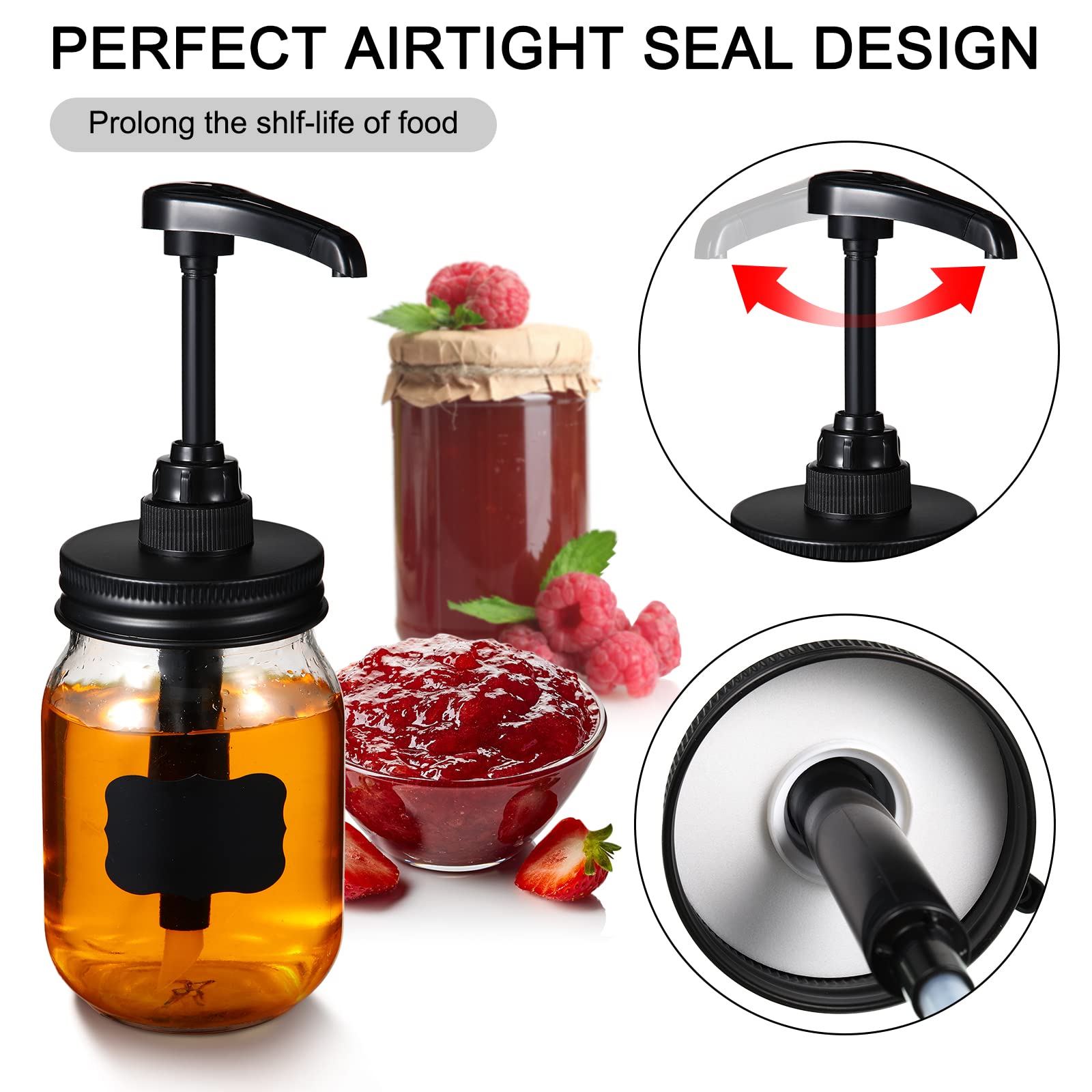 Meanplan sealing rings help preserve freshness and reduce spills in honey and syrup jars
